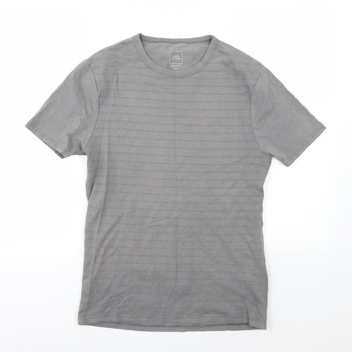 River Island Mens Grey  Jersey  T-Shirt Size M  - Muscle Fit