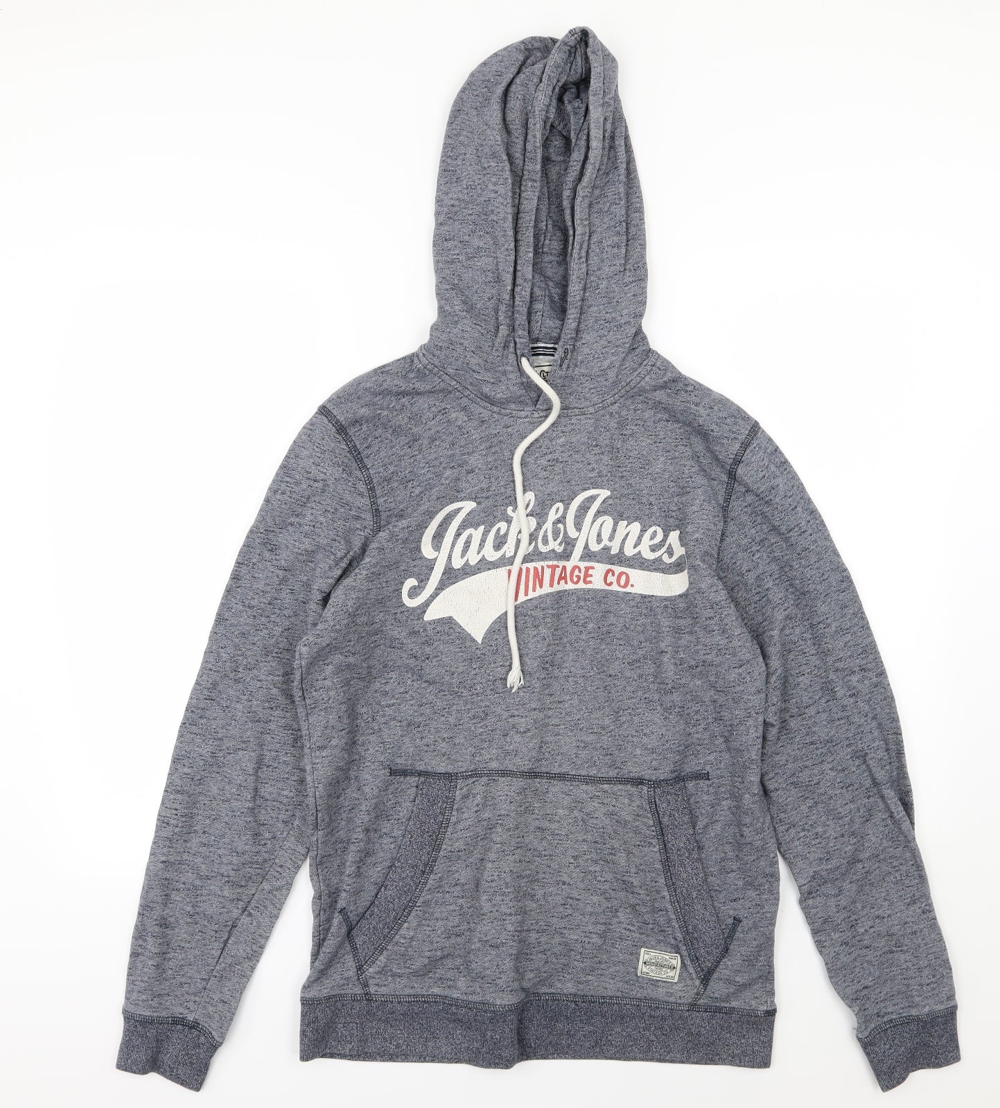 JACK & JONES Mens Blue  Jersey Pullover Hoodie Size M
