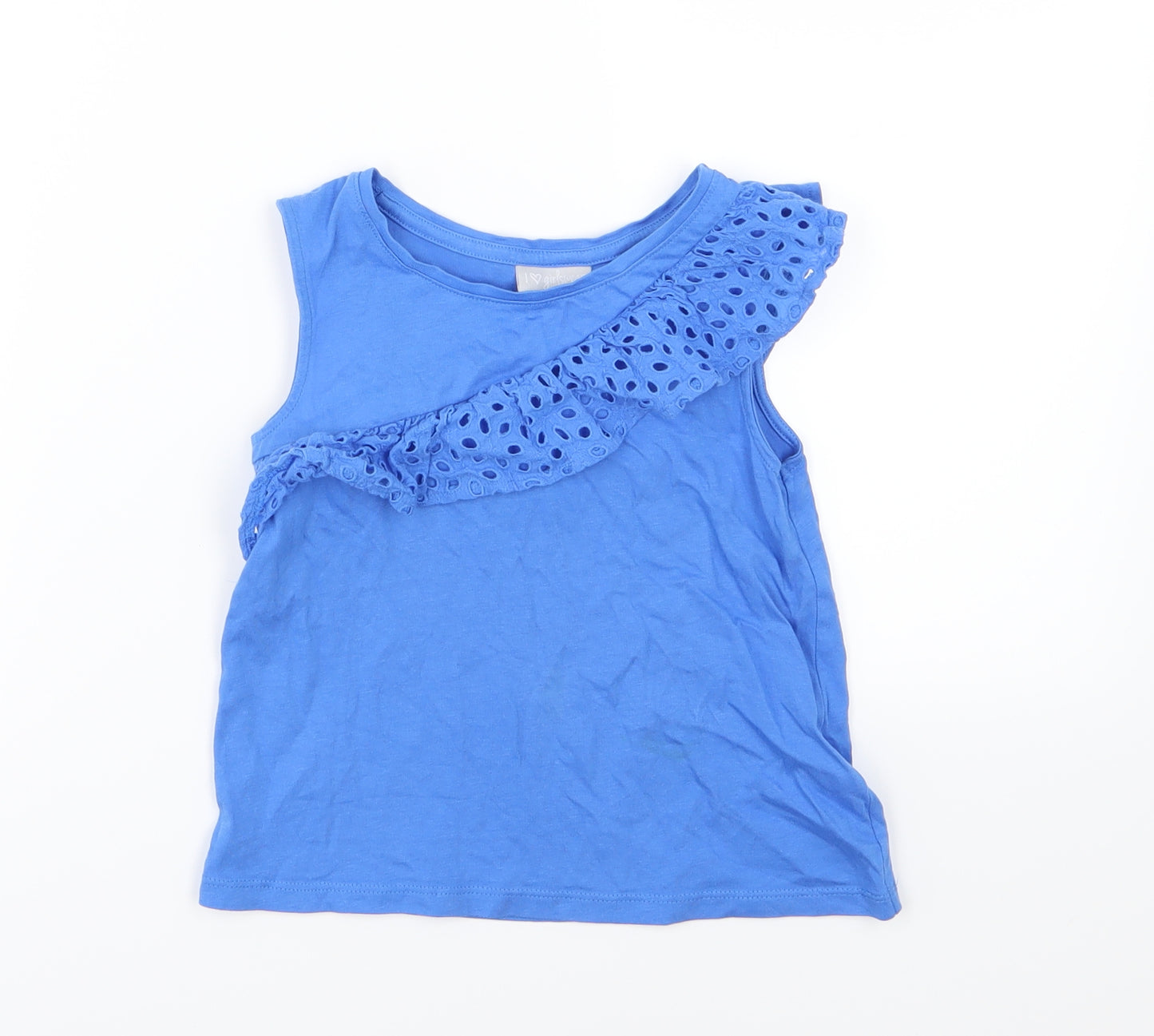 Matalan Girls Blue  Jersey Basic T-Shirt Size 6 Years