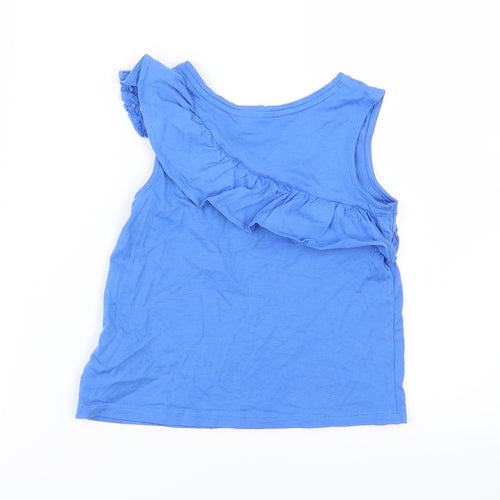 Matalan Girls Blue  Jersey Basic T-Shirt Size 6 Years
