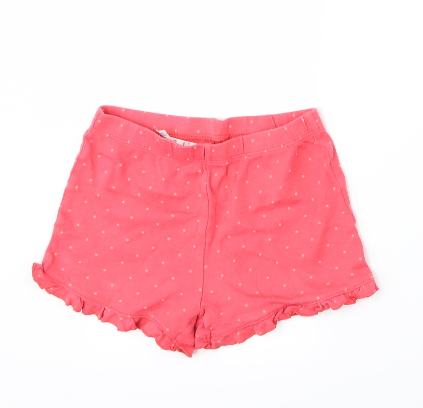 George Girls Pink Polka Dot Jersey  Pyjama Set Size 5-6 Years
