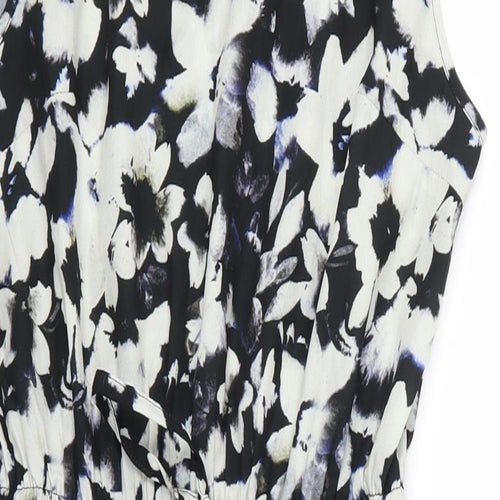 Peacocks Womens Multicoloured Floral Chiffon A-Line  Size 10