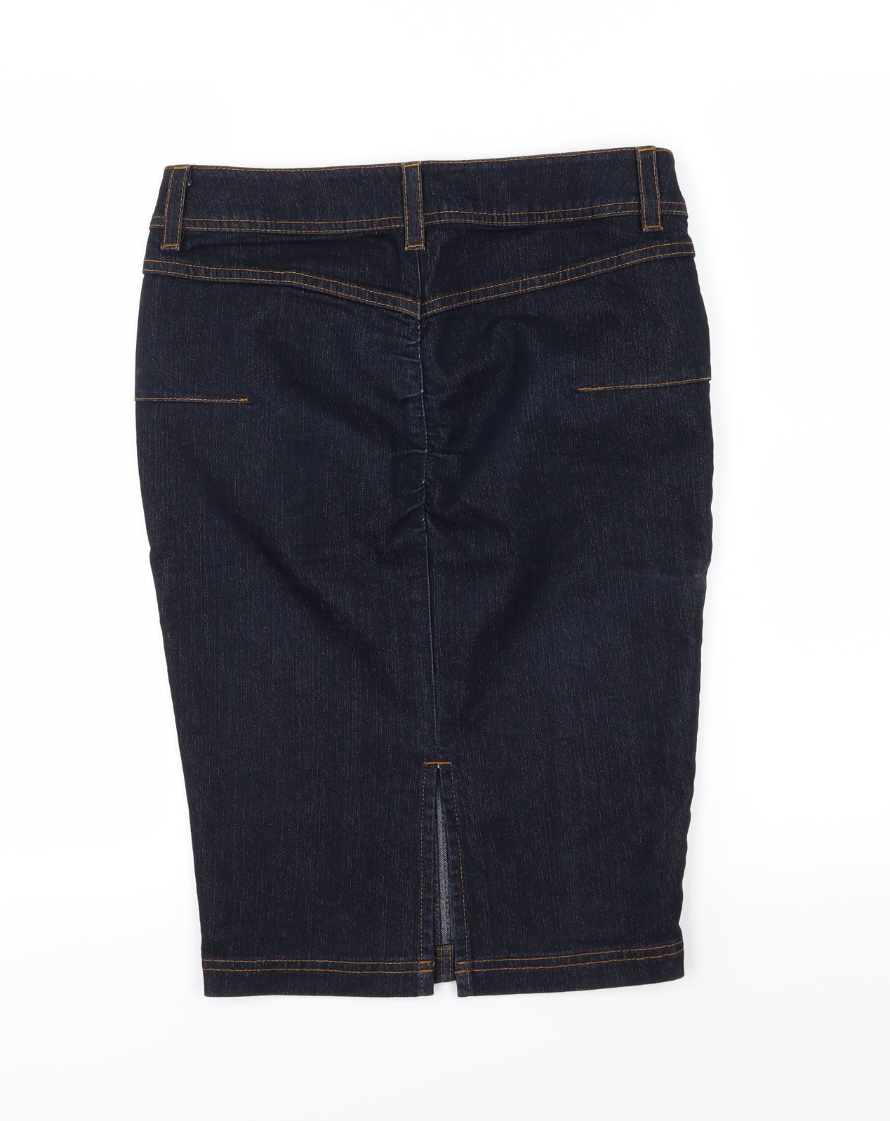 Topshop Womens Blue  Denim Straight & Pencil Skirt Size 8