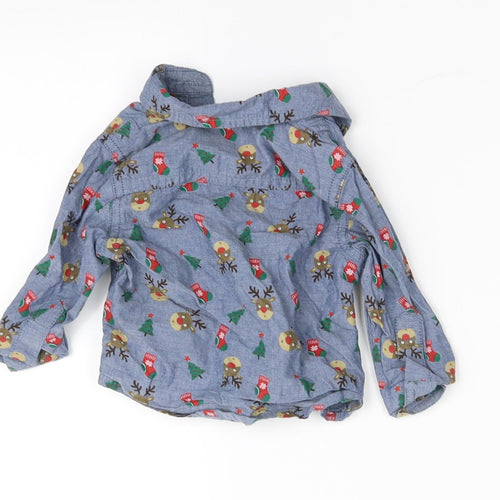 F&F  Blue   Basic Button-Up Size 3-6 Months