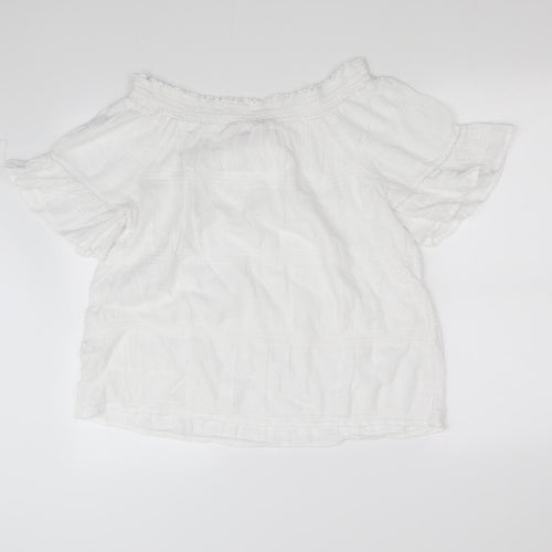 casual collection  Womens White Houndstooth  Basic Blouse Size 16