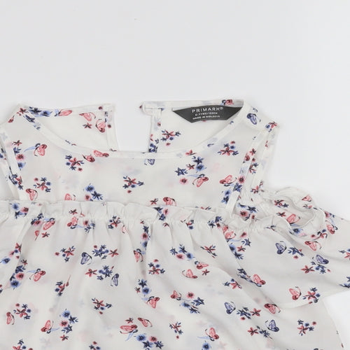 Primark Girls Silver   Camisole Blouse Size 6-7 Years