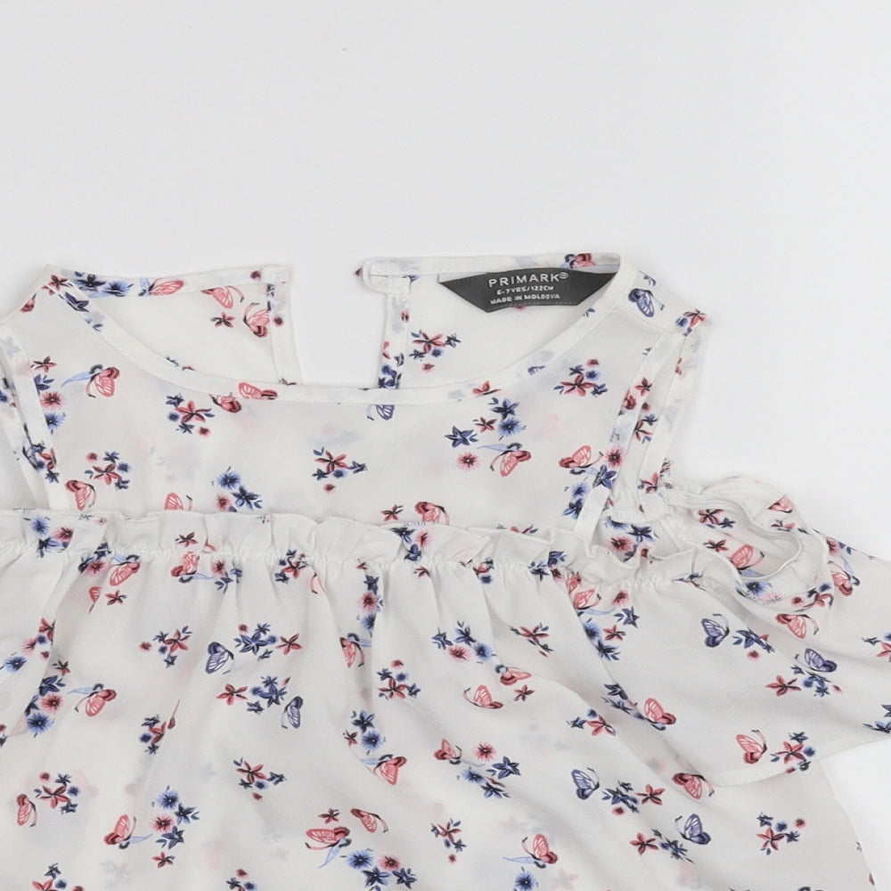 Primark Girls Silver   Camisole Blouse Size 6-7 Years