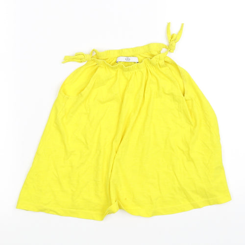 M&S  Girls Yellow   Basic T-Shirt Size 5-6 Years