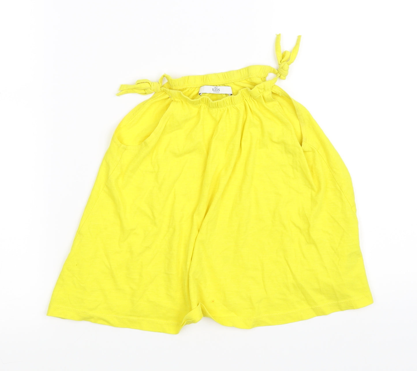 M&S  Girls Yellow   Basic T-Shirt Size 5-6 Years