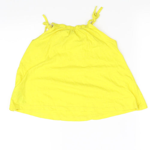 M&S  Girls Yellow   Basic T-Shirt Size 5-6 Years