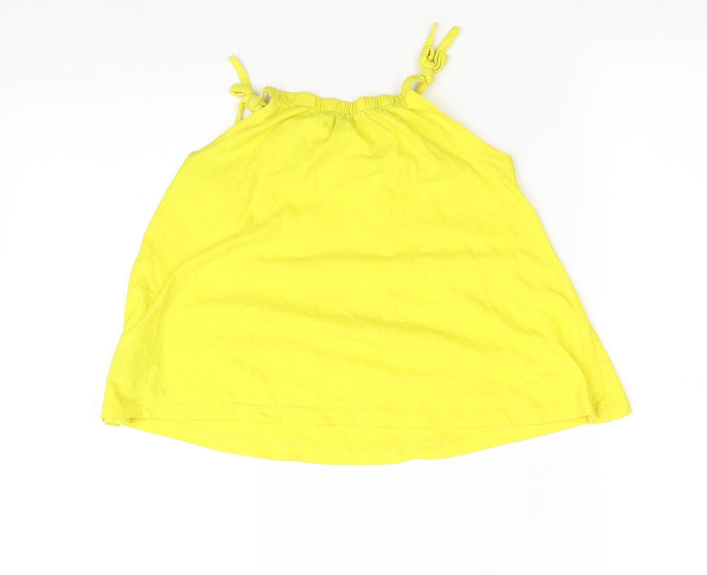 M&S  Girls Yellow   Basic T-Shirt Size 5-6 Years