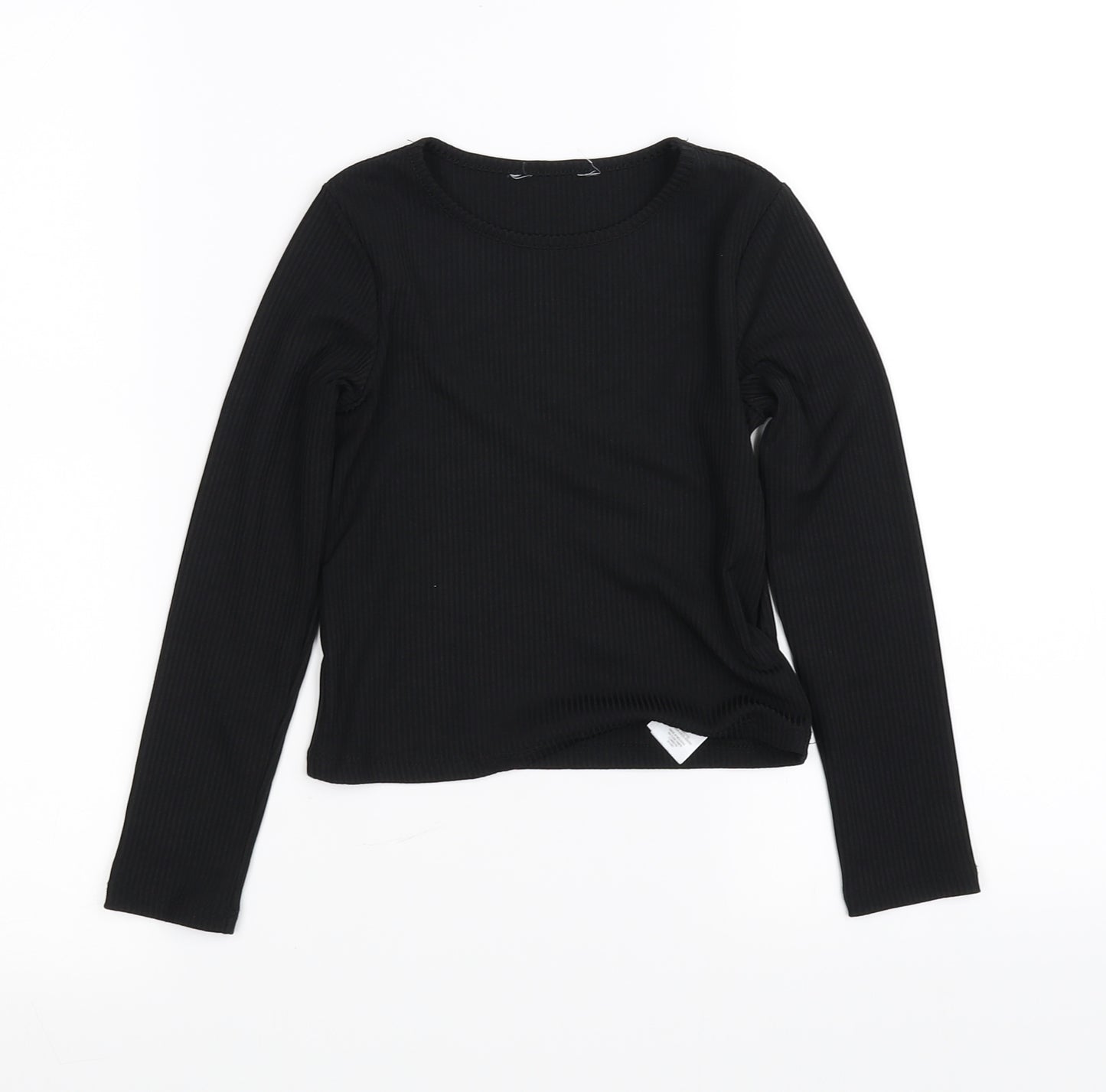 Primark Girls Black   Basic T-Shirt Size 7-8 Years