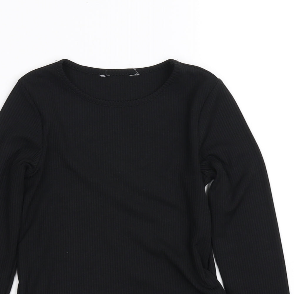 Primark Girls Black   Basic T-Shirt Size 7-8 Years