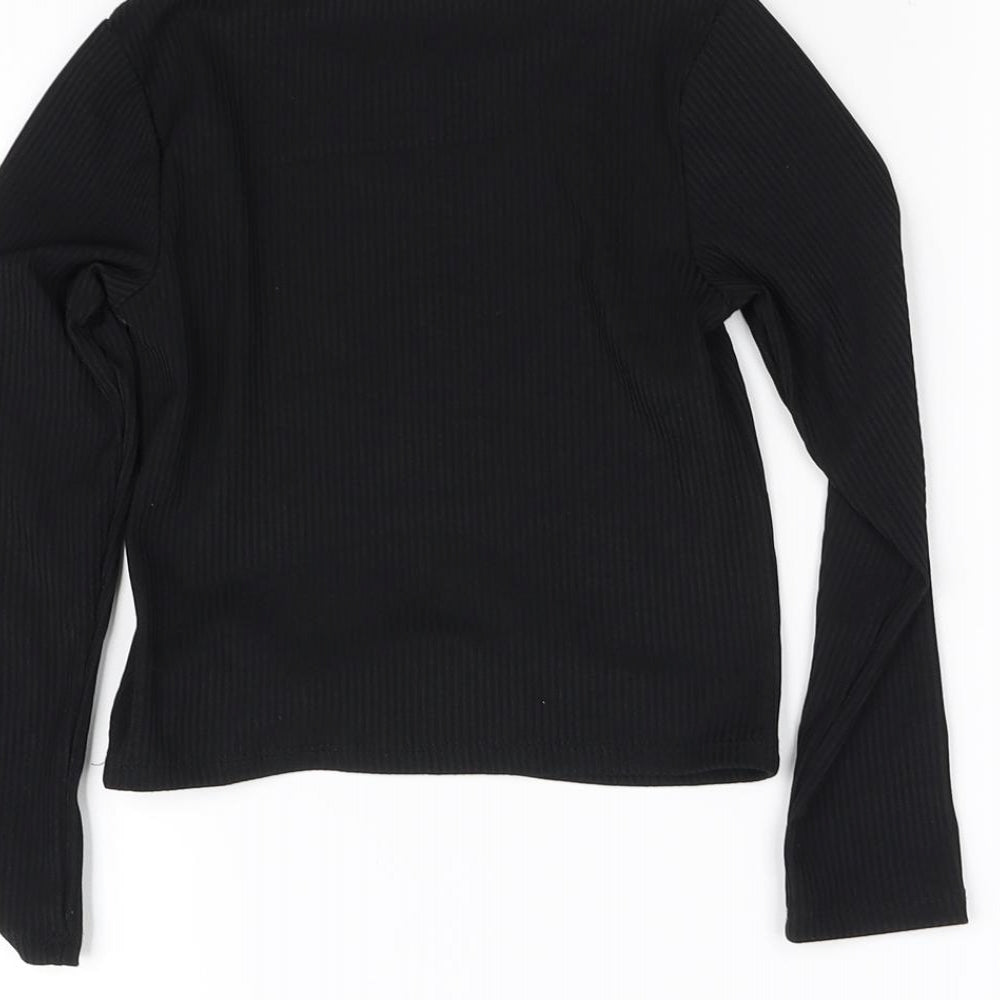 Primark Girls Black   Basic T-Shirt Size 7-8 Years