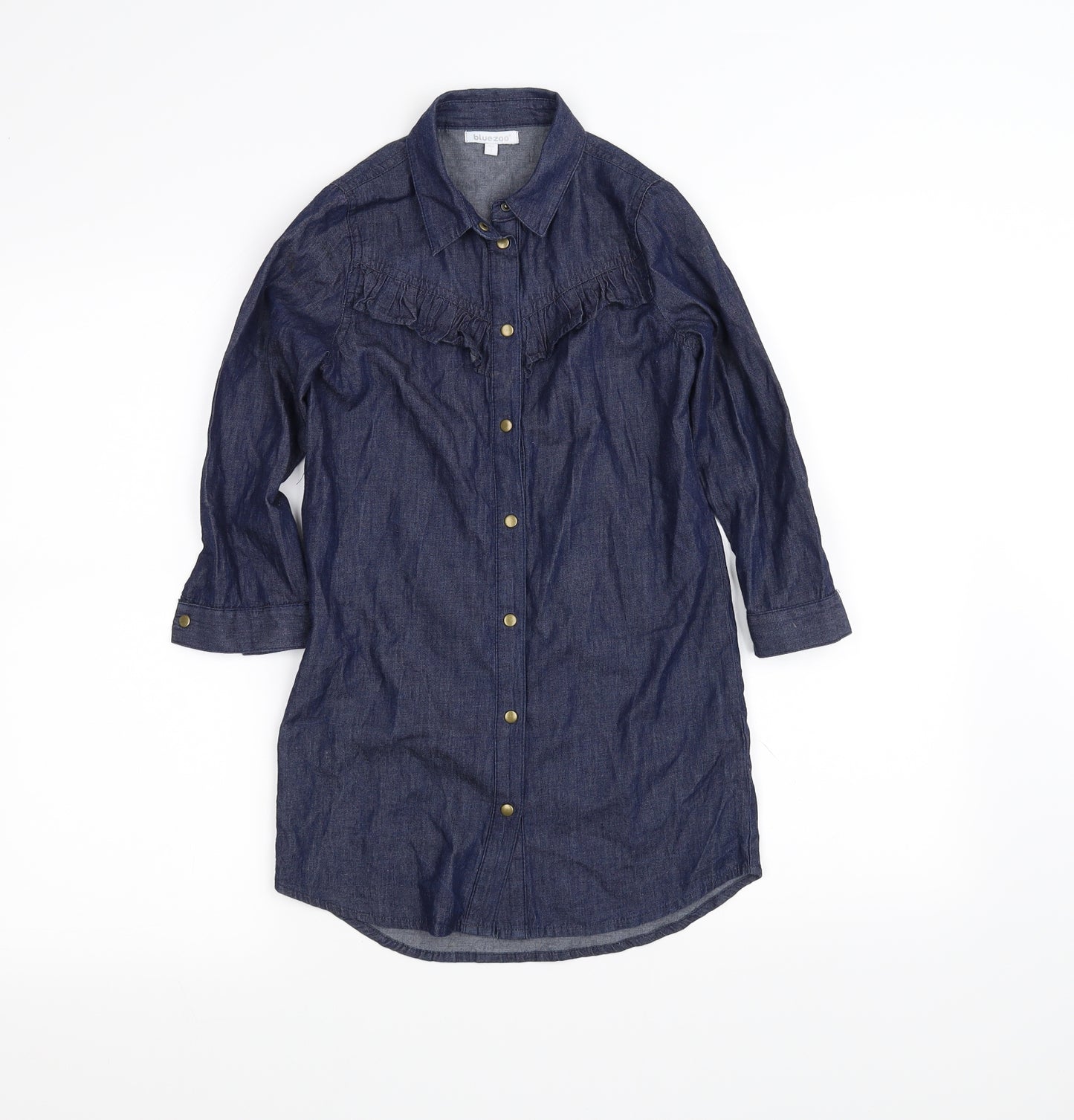 bluezoo Girls Blue   Basic Button-Up Size 7 Years