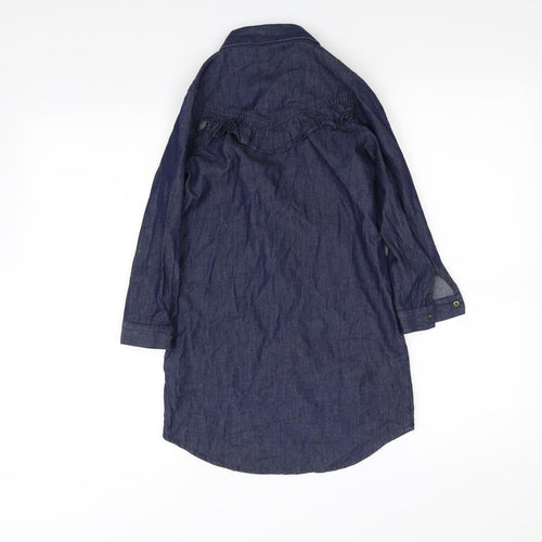 bluezoo Girls Blue   Basic Button-Up Size 7 Years