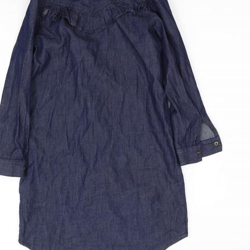 bluezoo Girls Blue   Basic Button-Up Size 7 Years
