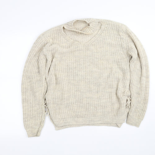 pre won Womens Beige   Pullover Jumper Size 12