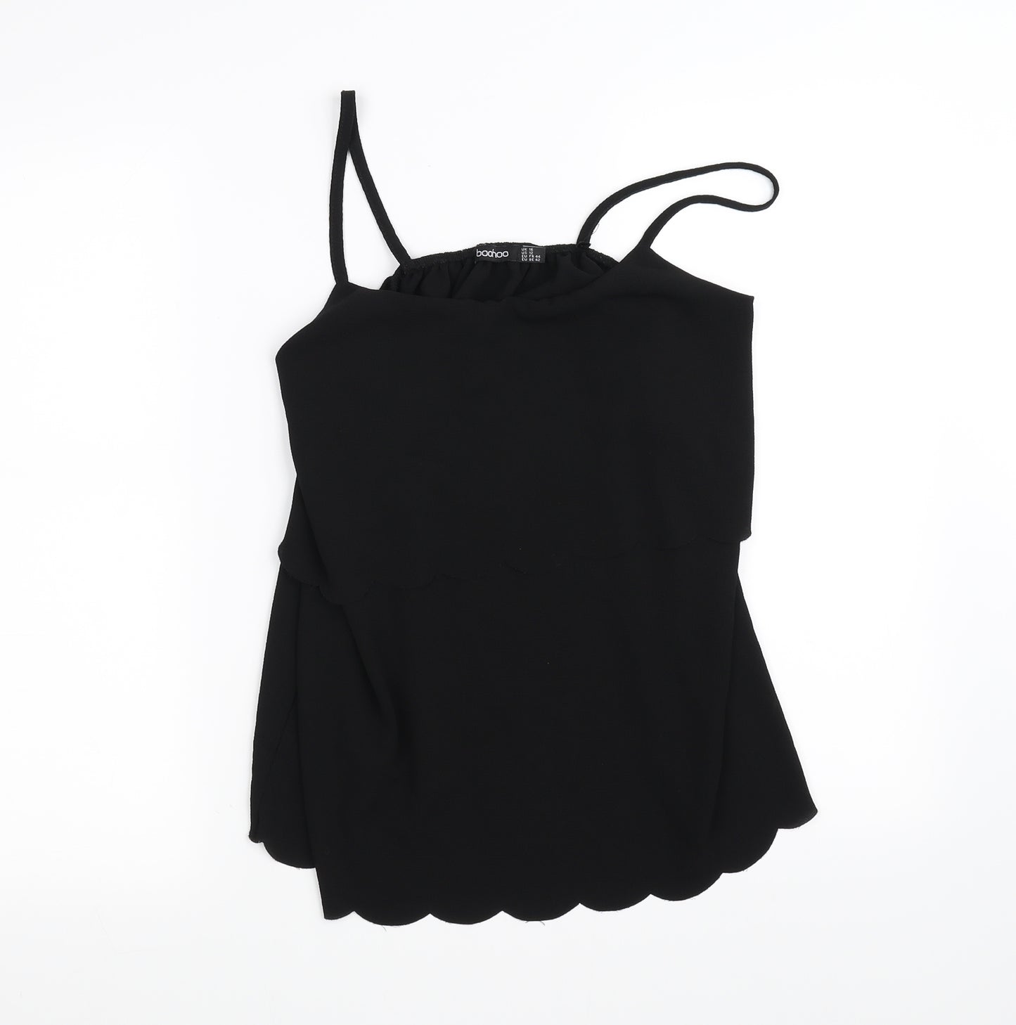 Boohoo Womens Black   Basic Blouse Size 12