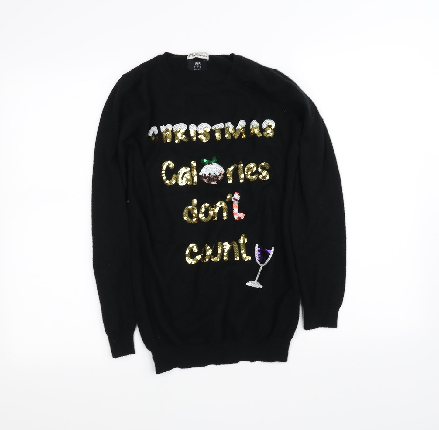 F&F Womens Black   Pullover Jumper Size 8
