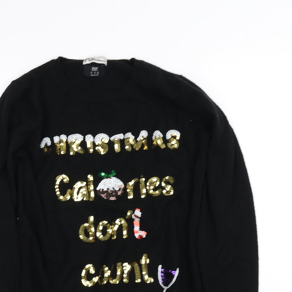 F&F Womens Black   Pullover Jumper Size 8