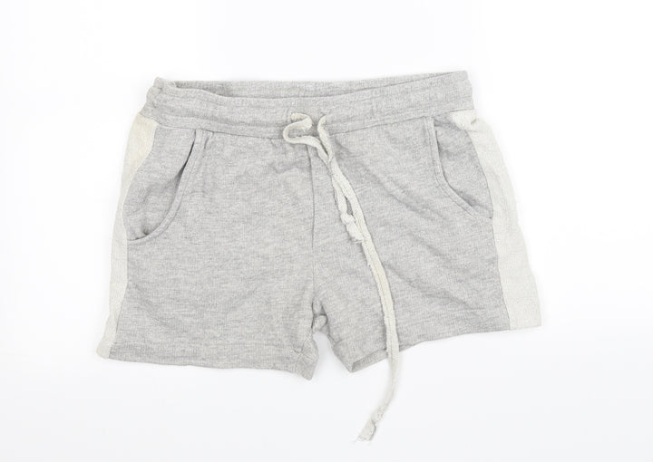 Boohoo Womens Grey Cut-Off Shorts Size M