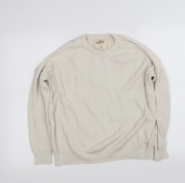 Hollister Womens Beige Pullover Jumper Size XS