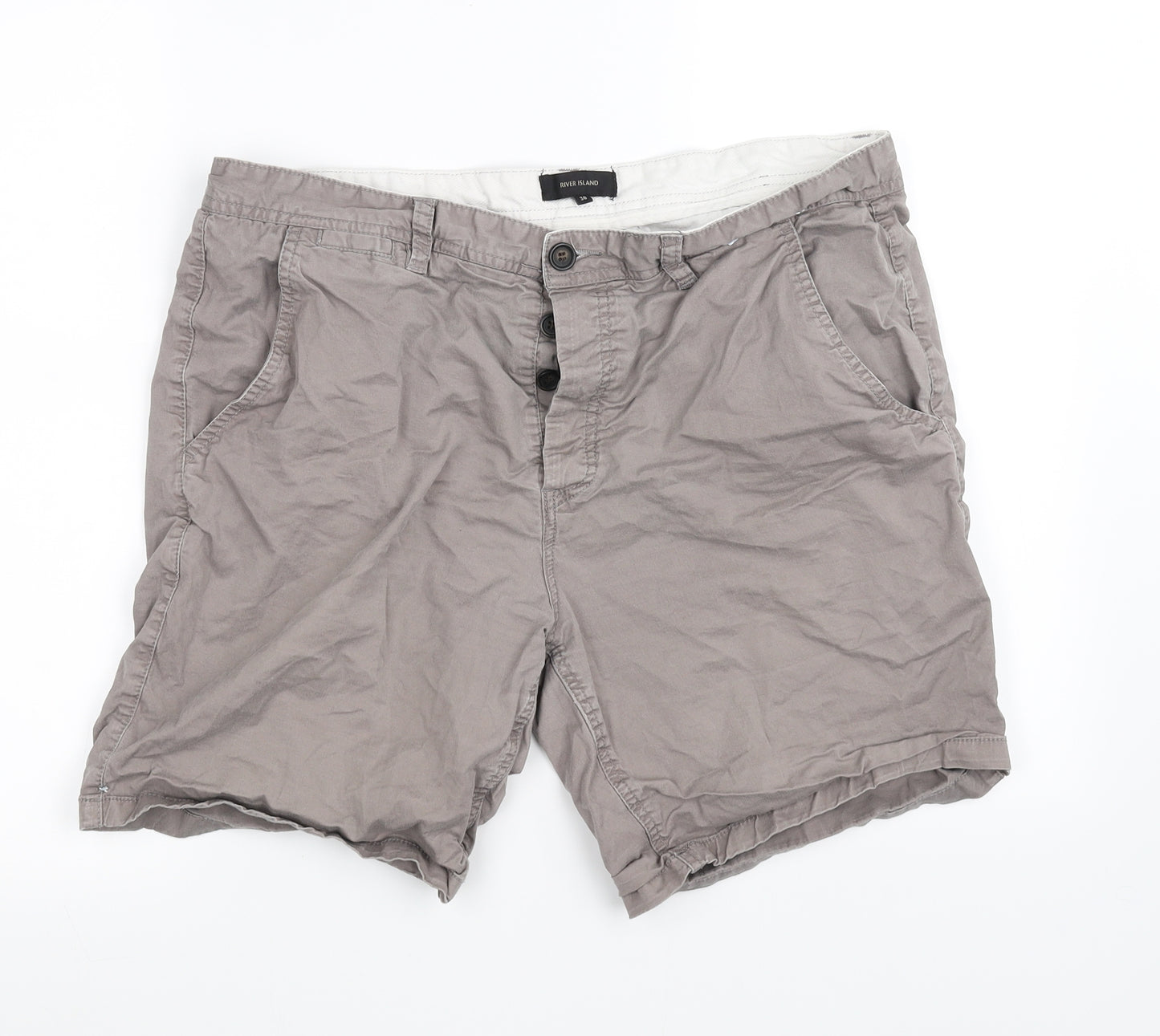 River Island Mens Brown   Cargo Shorts Size 38 in