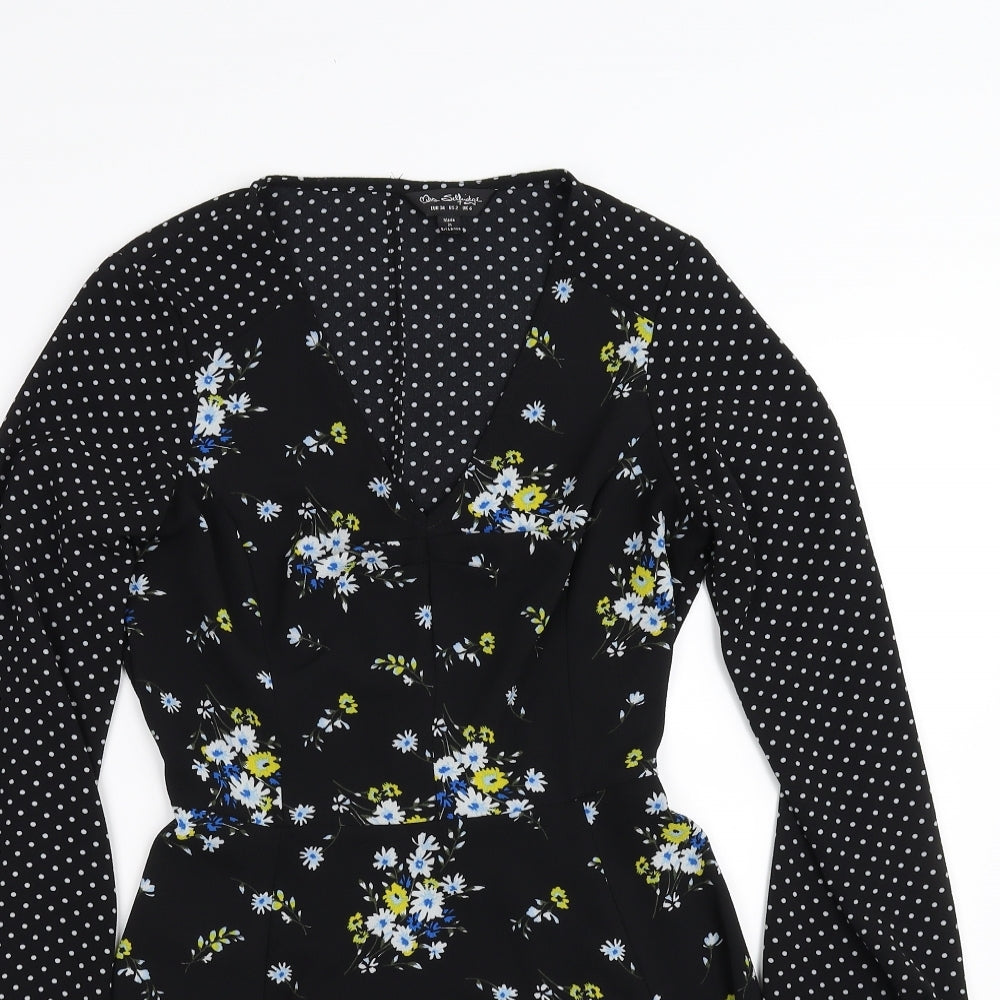 Miss Selfride Womens Black   Fit & Flare  Size 6