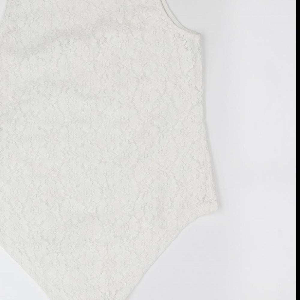 Select Womens White   Basic Tank Size 14