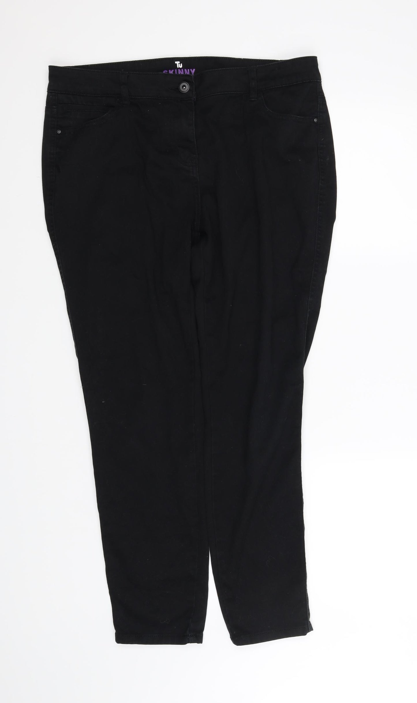 tu  Womens Black   Trousers  Size 16 L31 in