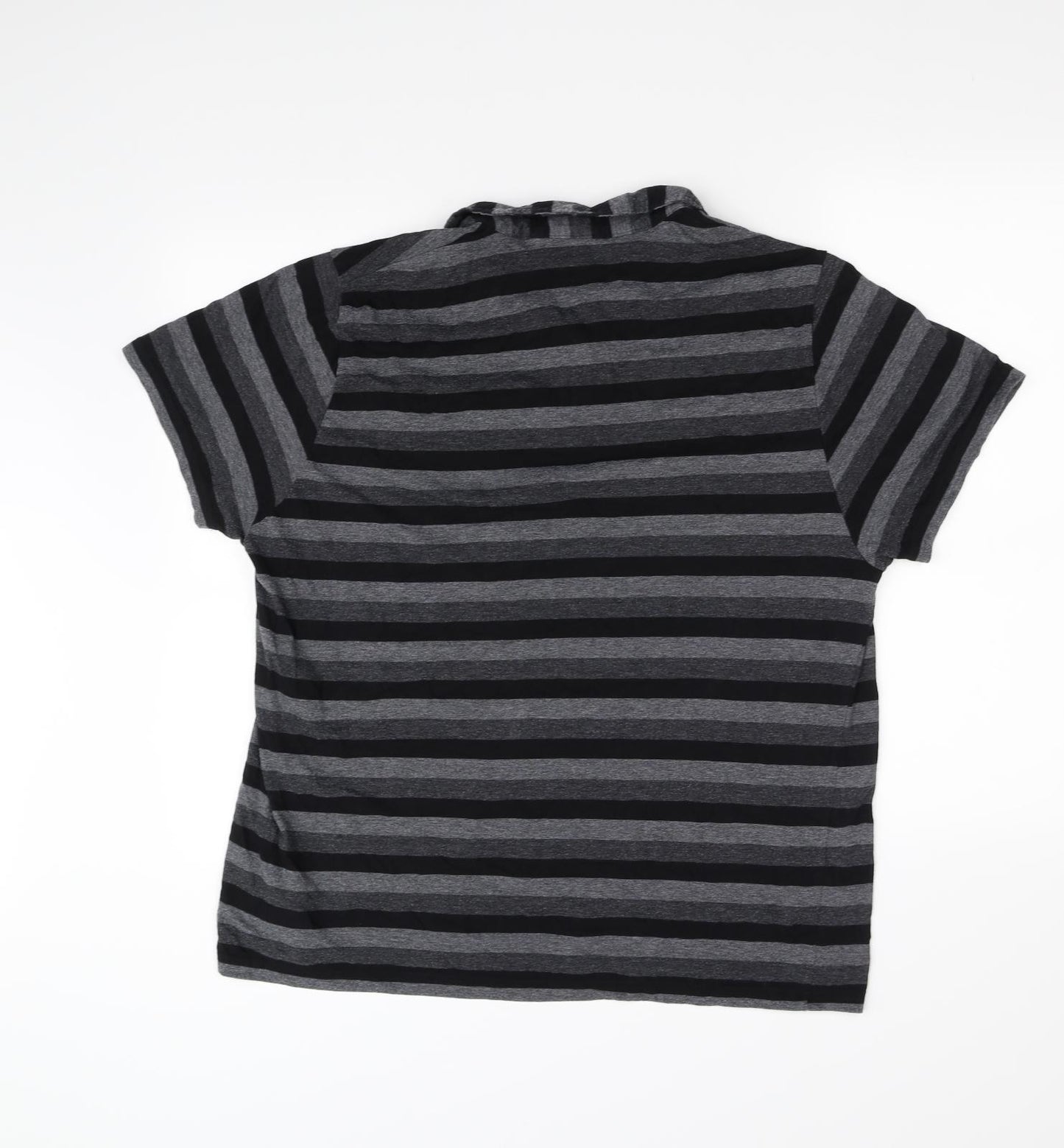 lee cooper  Mens Grey Striped   Polo Size XL