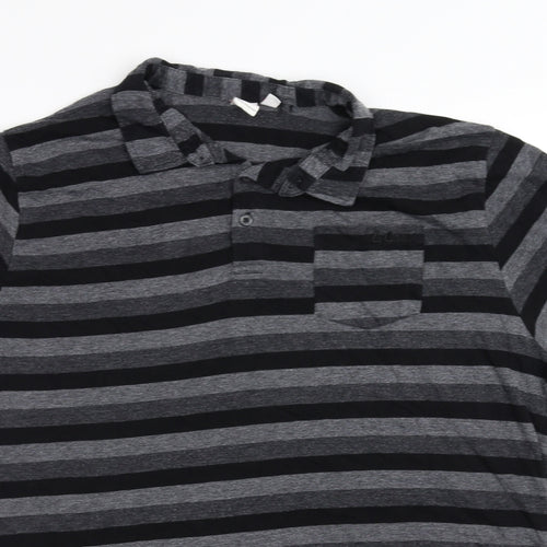 lee cooper  Mens Grey Striped   Polo Size XL