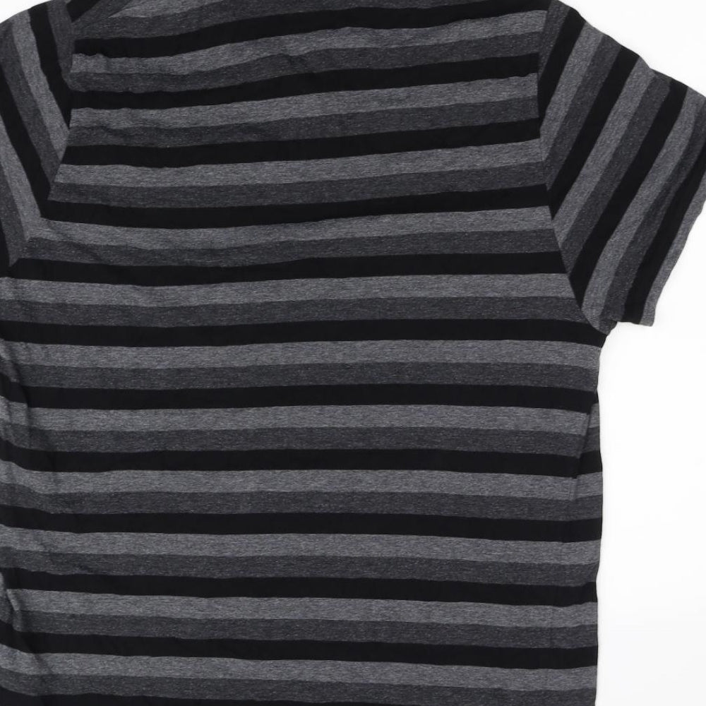 lee cooper  Mens Grey Striped   Polo Size XL