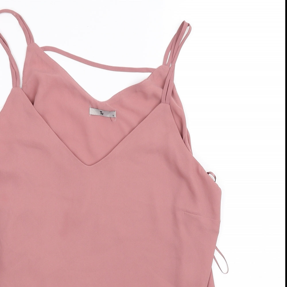 TU Womens Orange   Basic Blouse Size 16