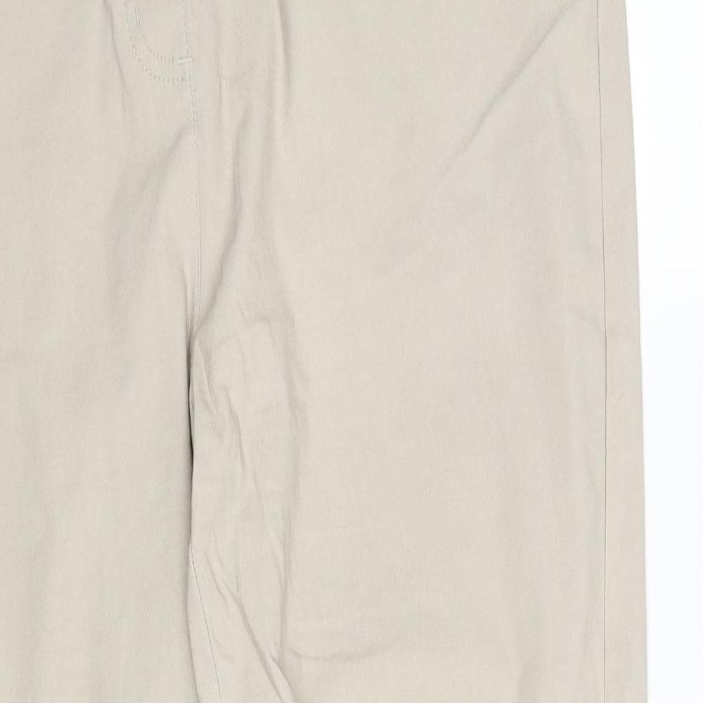 Cotton Womens Beige   Trousers  Size 16 L32 in