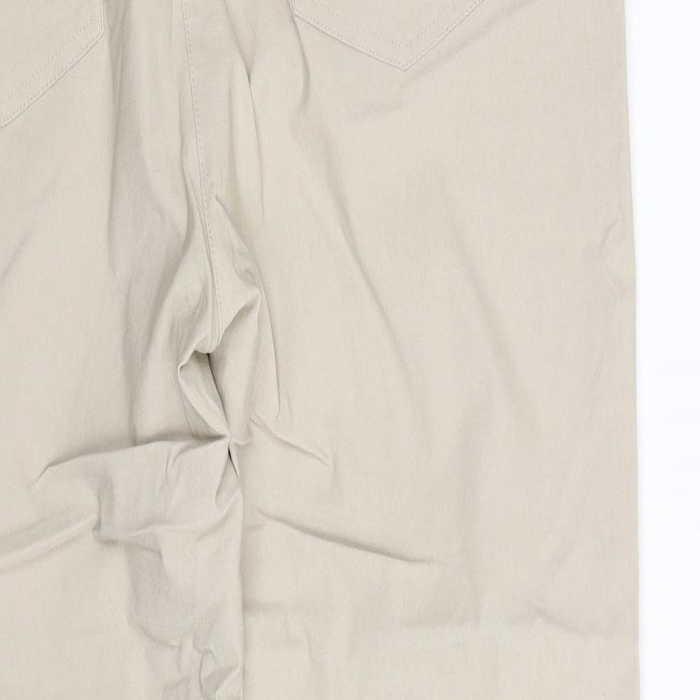 Cotton Womens Beige   Trousers  Size 16 L32 in