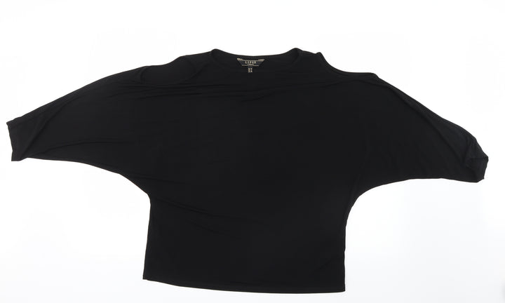 Lipsy Womens Black Basic Blouse Size 10 - Open Shoulders