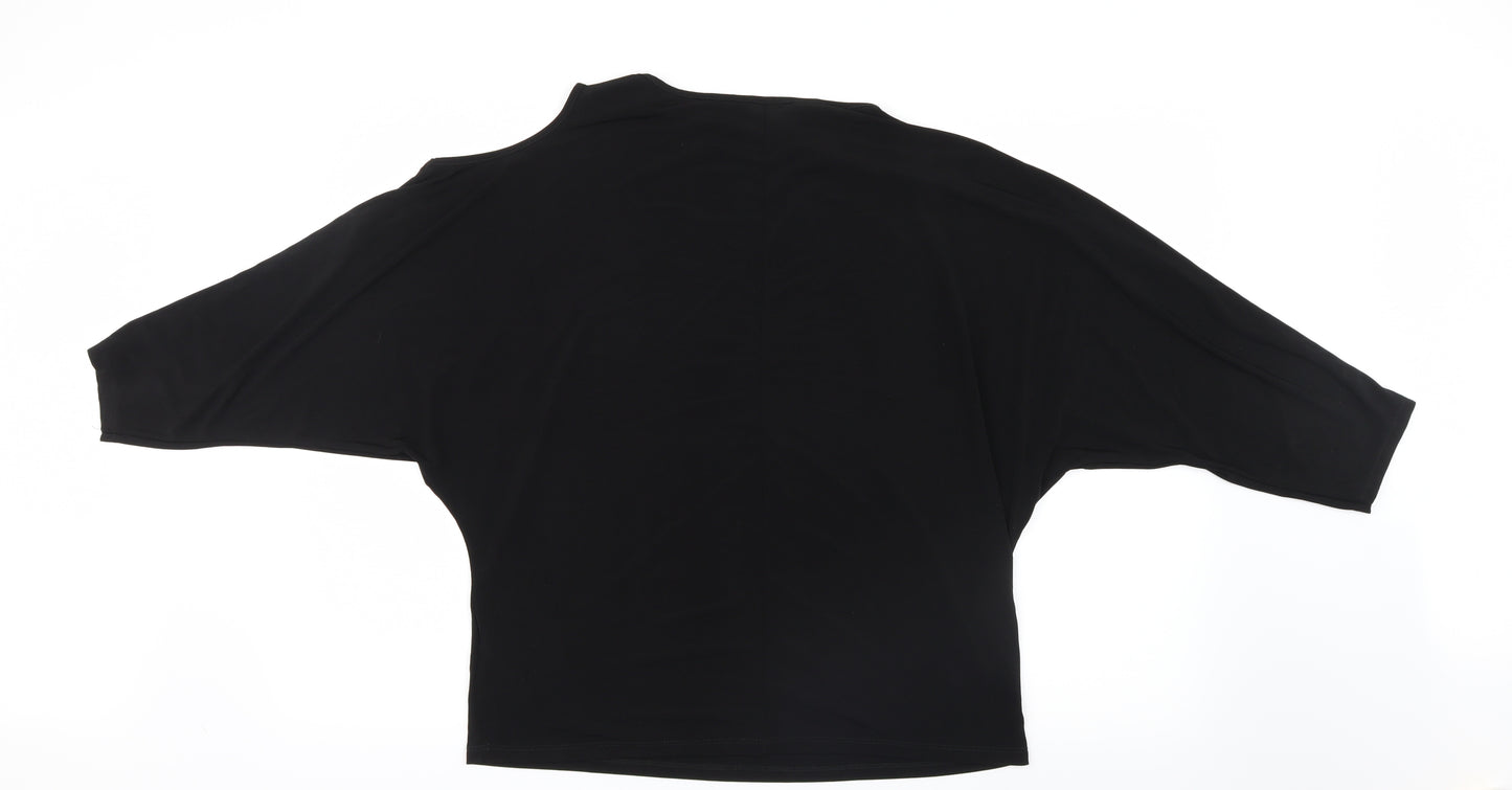 Lipsy Womens Black   Basic Blouse Size 10  - Open Shoulders