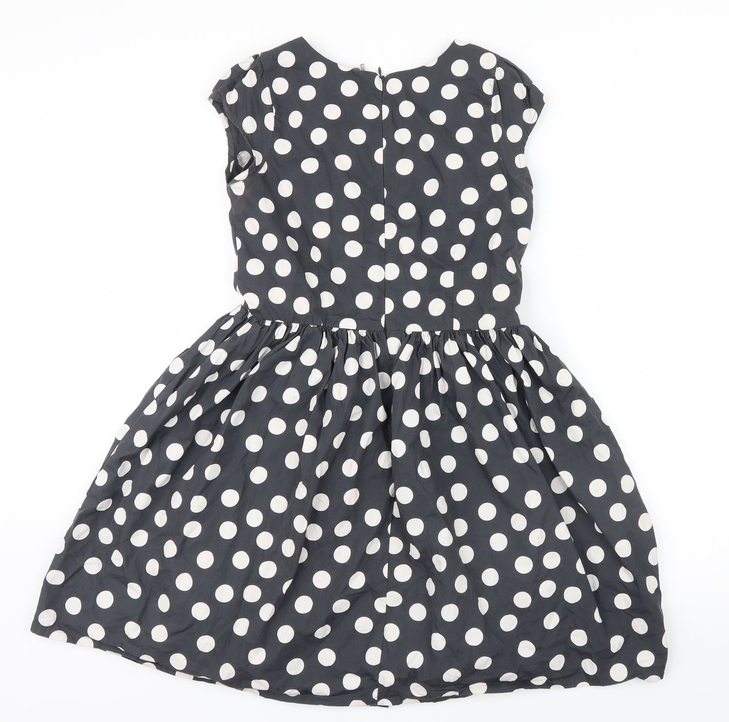 NEXT Girls Grey Polka Dot  Shirt Dress  Size 12 Years