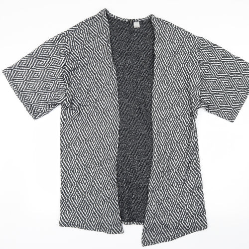 Divided by H&M Womens Black Argyle/Diamond Knit Cardigan Jumper Size S