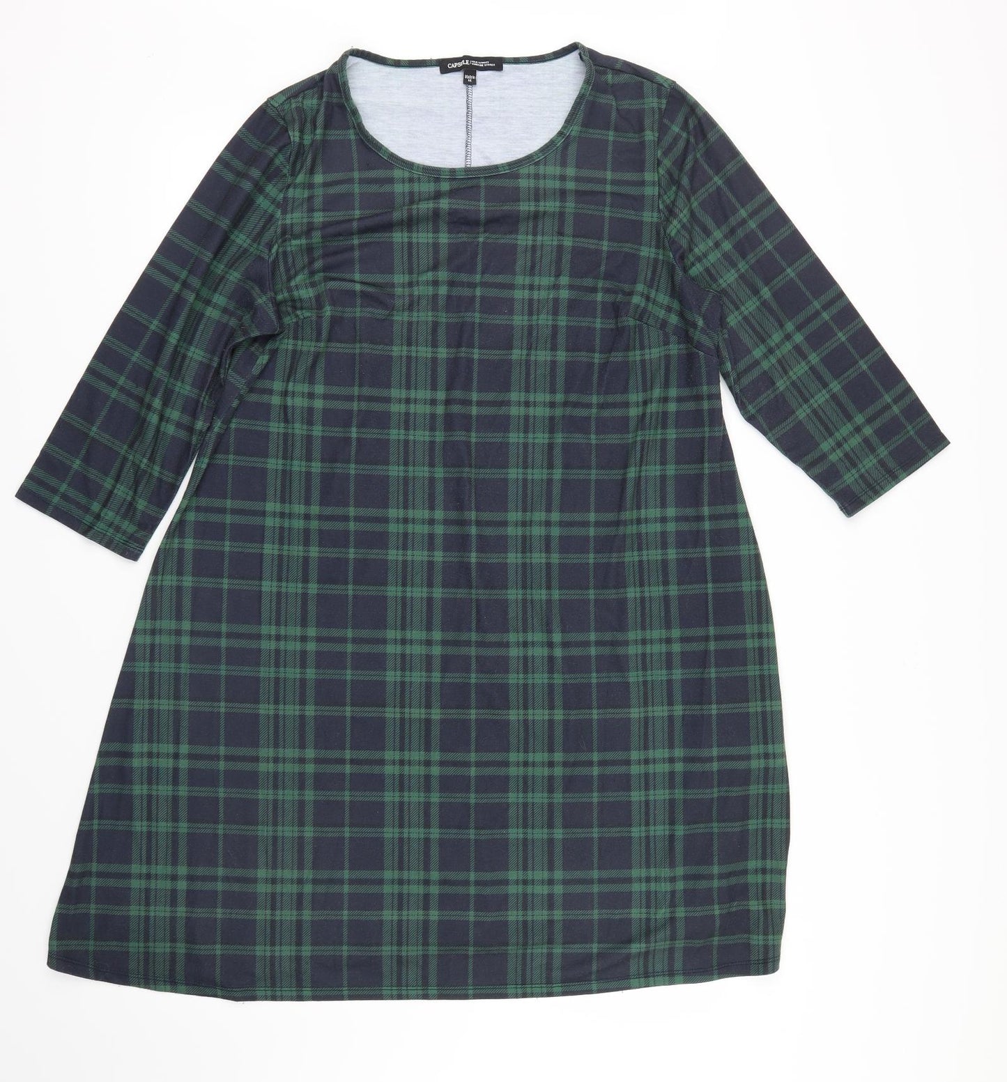 Capsule Womens Blue Check  Shirt Dress  Size 16