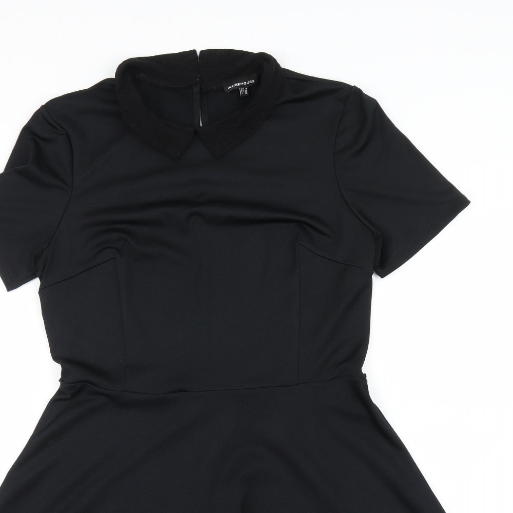 Warehouse Womens Black   Fit & Flare  Size 10