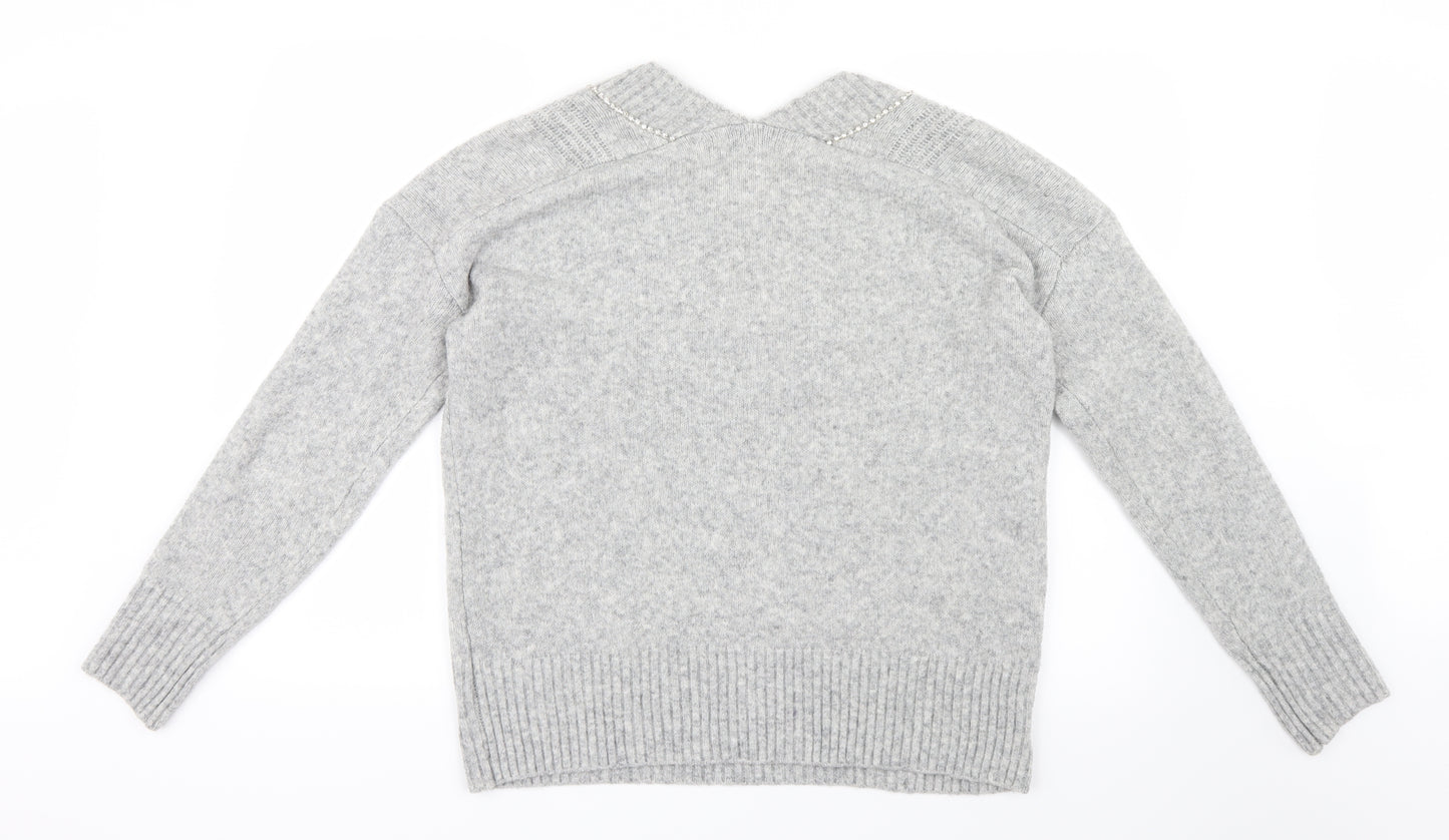 NEXT Womens Grey  Knit Pullover Jumper Size M
