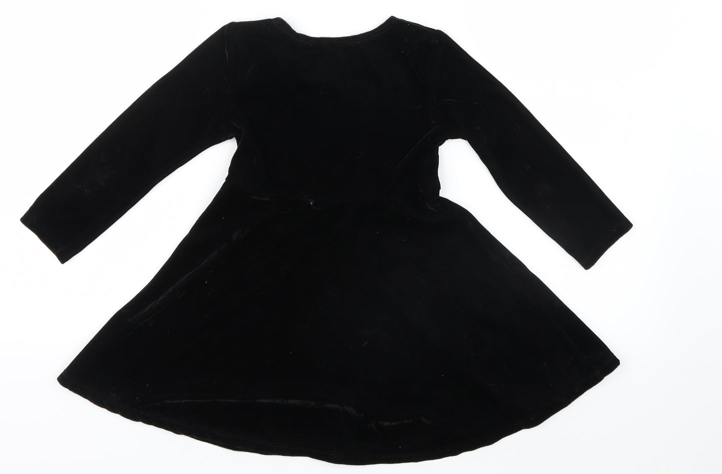 George Girls Black  Velvet Fit & Flare  Size 4-5 Years