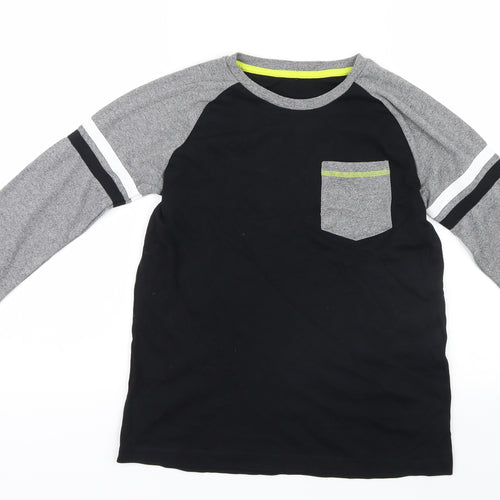 George Boys Black   Basic T-Shirt Size 12-13 Years