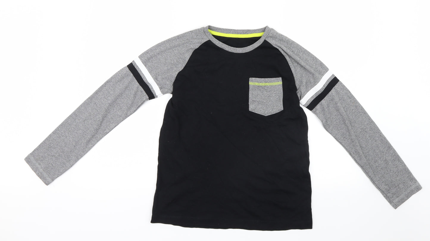 George Boys Black   Basic T-Shirt Size 12-13 Years