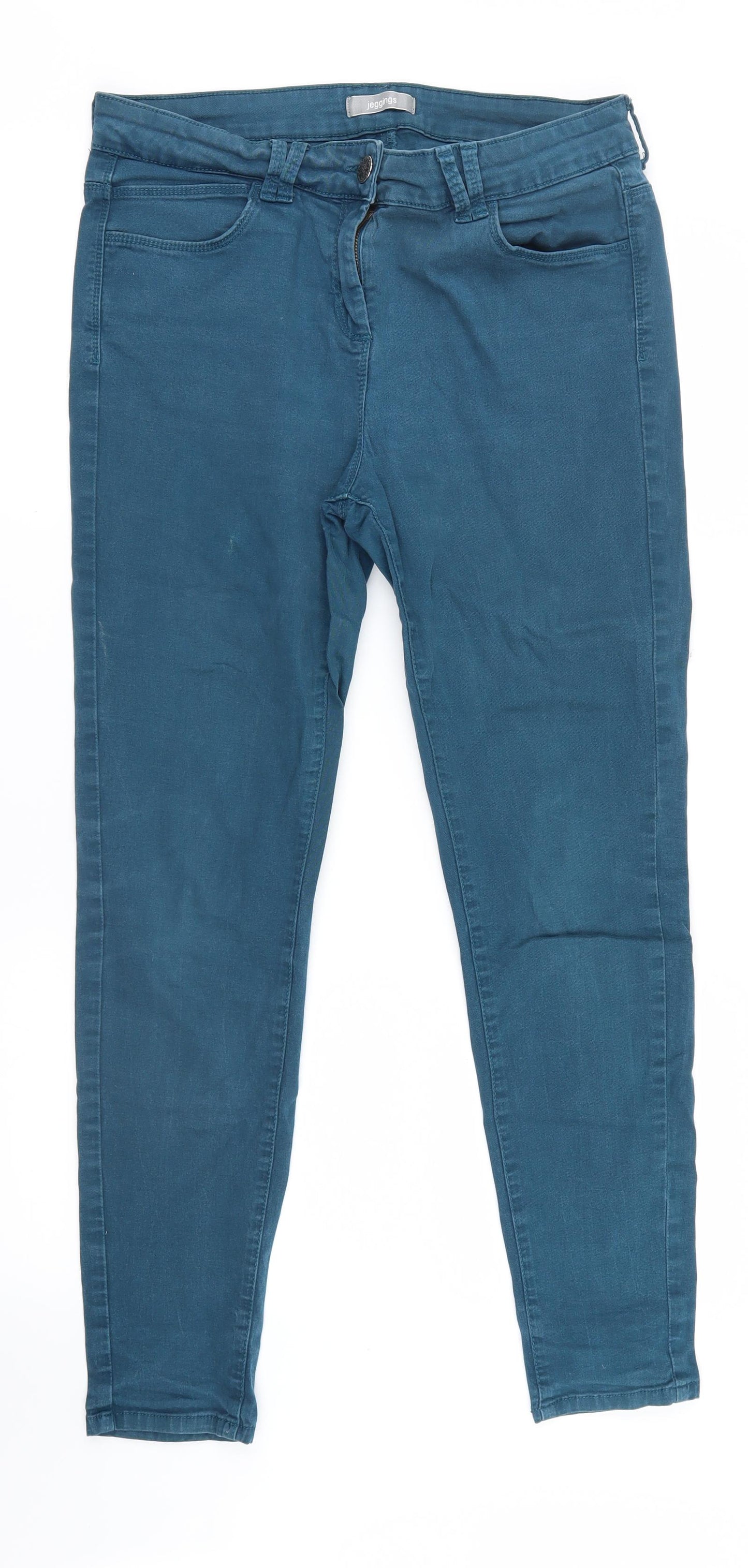 Marks and Spencer Womens Blue  Denim Jegging Jeans Size 14 L27.5 in