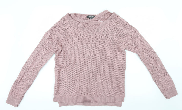 Primark Womens Pink Knit Pullover Jumper Size 6