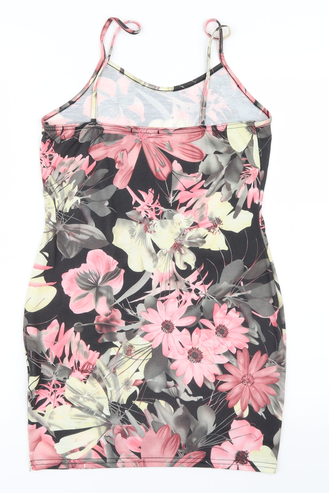 PRETTYLITTLETHING Womens Pink Floral  T-Shirt Dress  Size 10